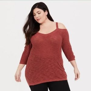 Torrid COLD SHOULDER TUNIC SWEATER Size 1